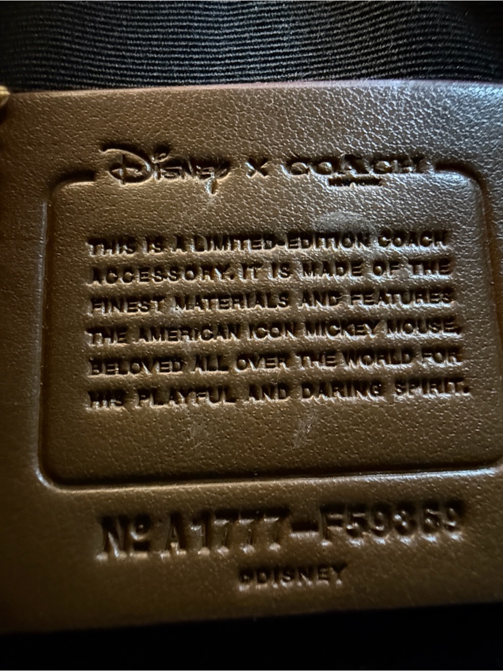 Coach x Disney Mickey Mouse Ears Patricia Leather Saddle Bag Crossbody Bag NEW - Picture 13 of 13